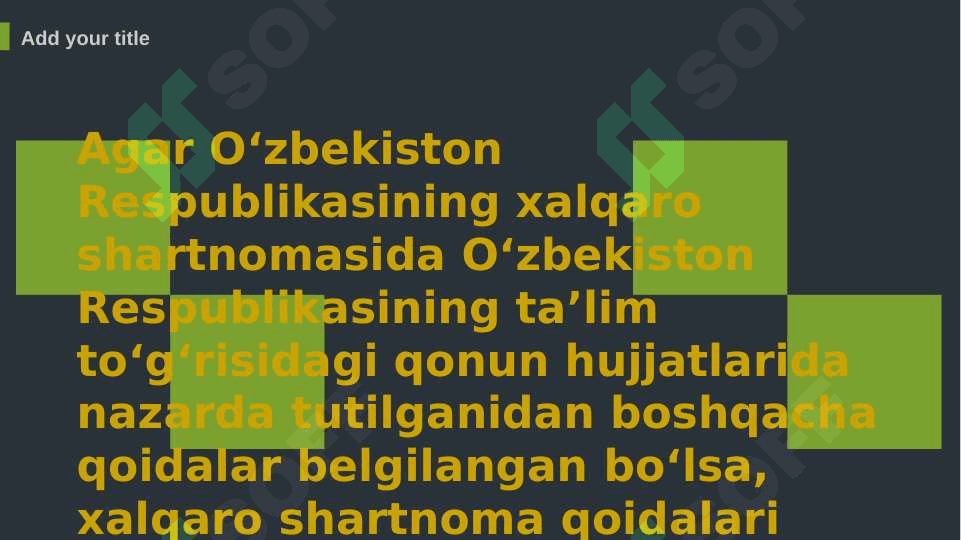 Mavzu:Oʻzbekiston Respublikasining "Taʼlim toʻgʻrisidagi qonuni " va uning mohiyati 3