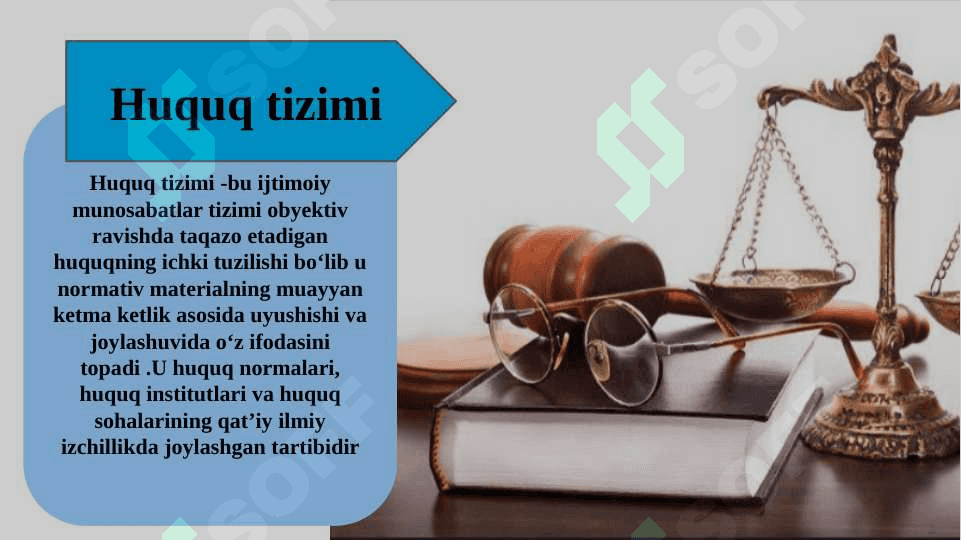O'zbekiston huquqiy tizimi asosiy sohalari tavsifi 3