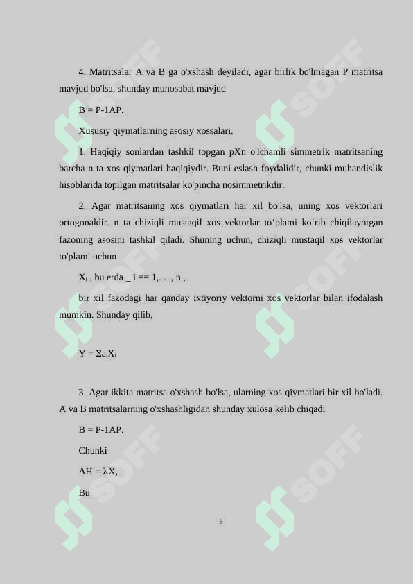 Eng katta xos sonni topish 6