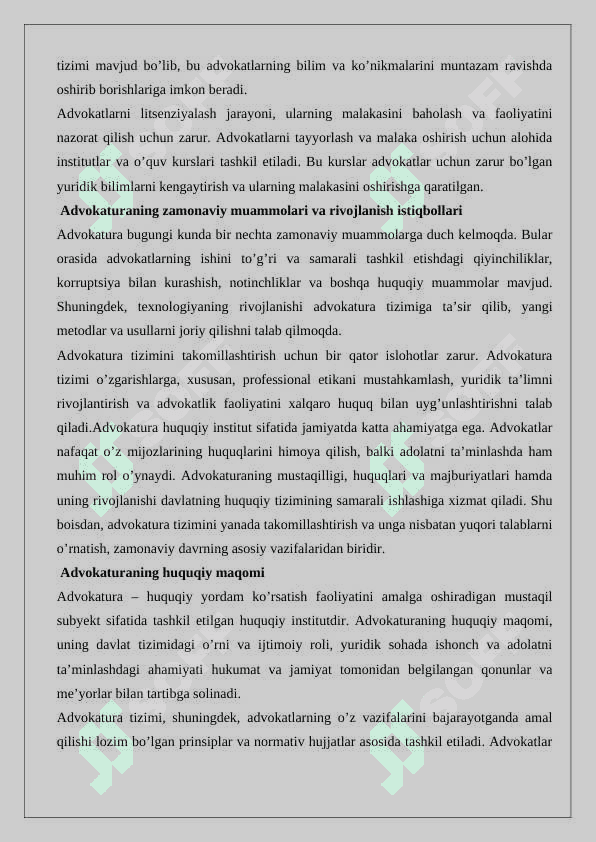 Advakatura – huquqiy instituti 4