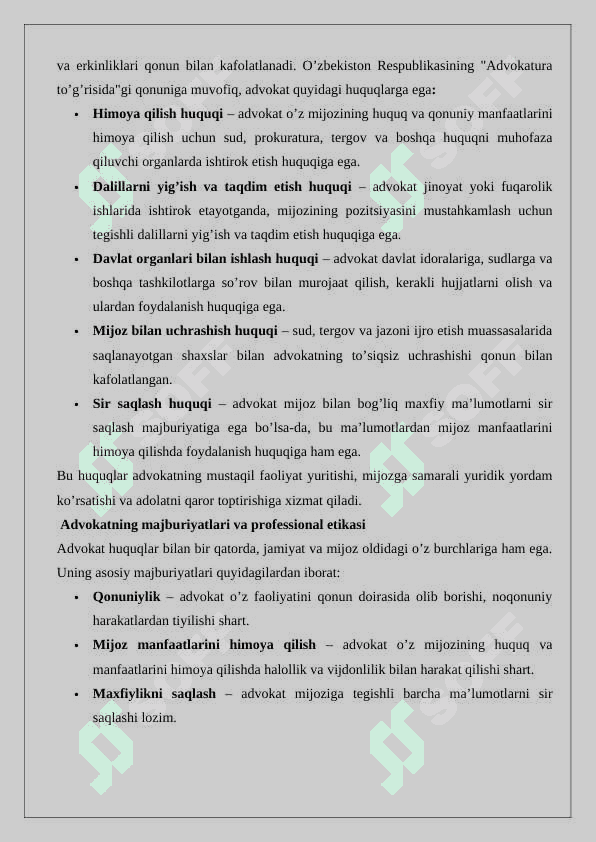 Advakatura – huquqiy instituti 7