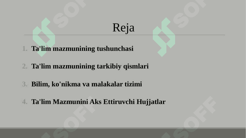 Pedagogika Ta'lim Yo'nalishi Bo'yicha Mutaxassis Tayyorlash Mazmuni 2