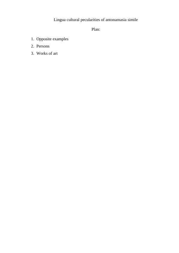 Lingua cultural pecularities of antonamasia simile 1