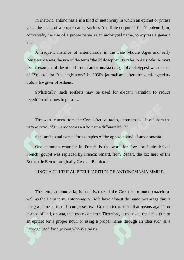 Lingua cultural pecularities of antonamasia simile 2