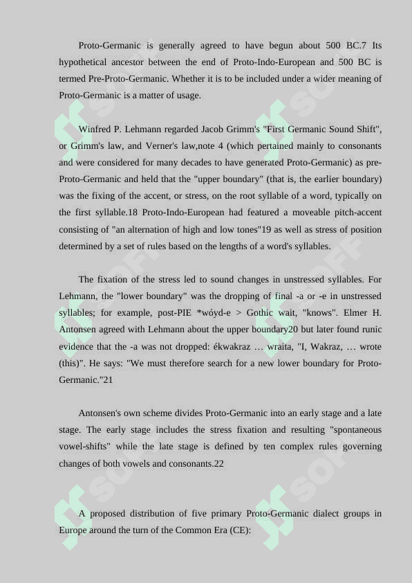 Linguistic features of Proto-Germanic languages 6