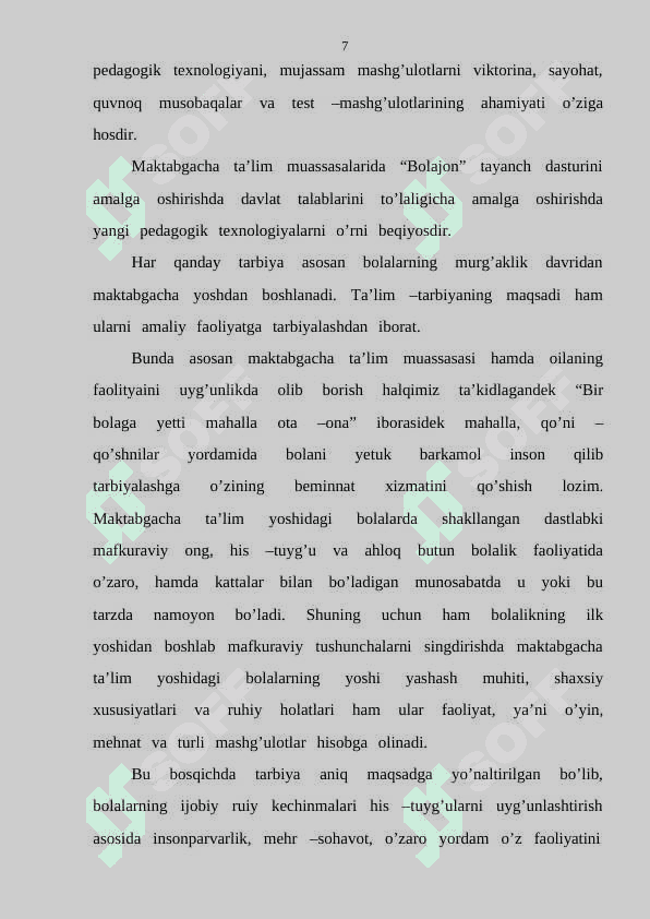 KICHIK YOSHLI BOLALARNI AQLIY TARBIYALASHDA MONTESSORI METODIKASIDAN FOYDALANISH 7