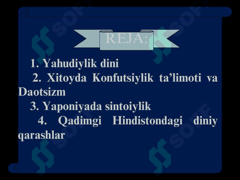 Milliy dinlar taqdimot 2