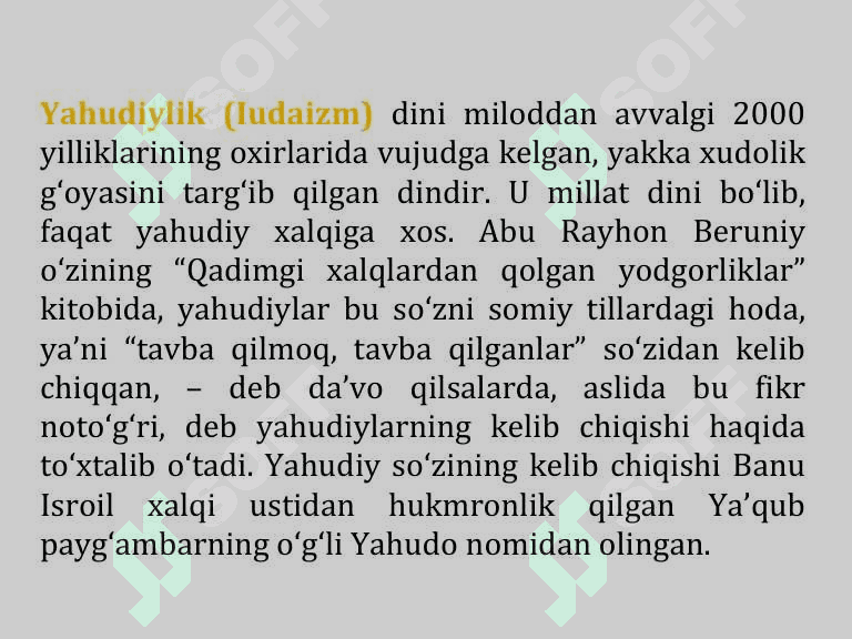 Milliy dinlar taqdimot 3