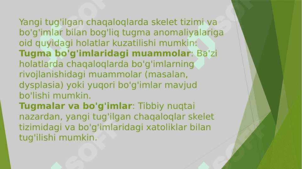 Tug’ma anomaliyalar.Chala tug’ilgan bolalardagi buzilishlar 3