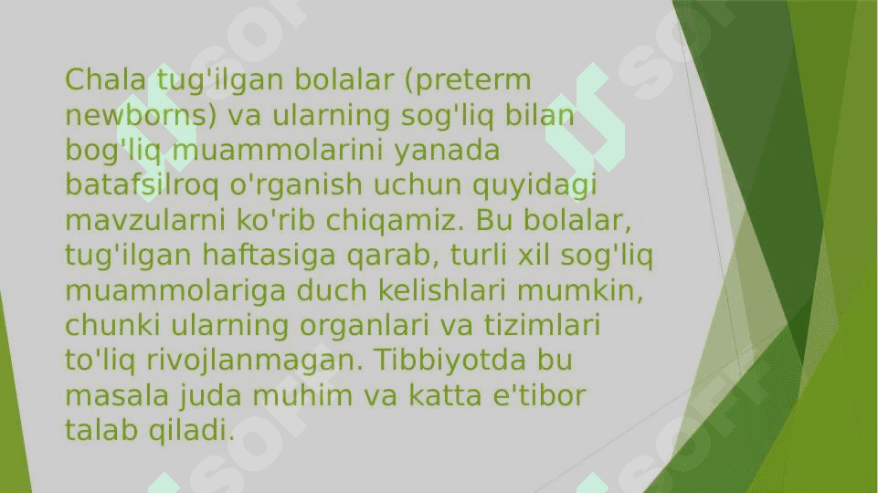 Tug’ma anomaliyalar.Chala tug’ilgan bolalardagi buzilishlar 7