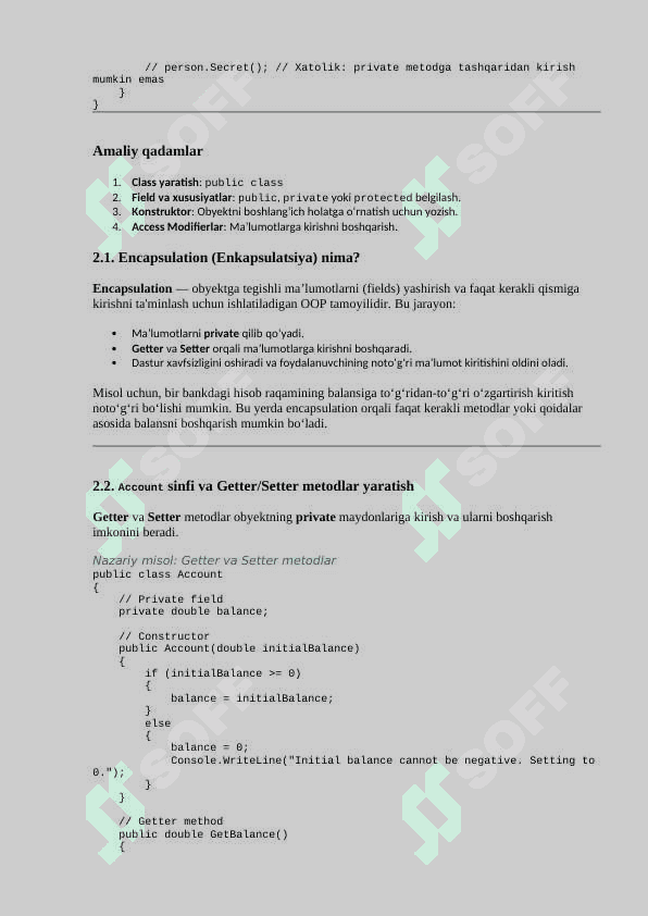 C# OOP 1-dars 3
