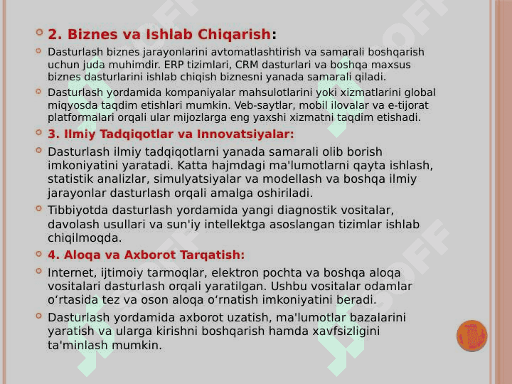 Dasturlash va dasturlash tillari haqida 7