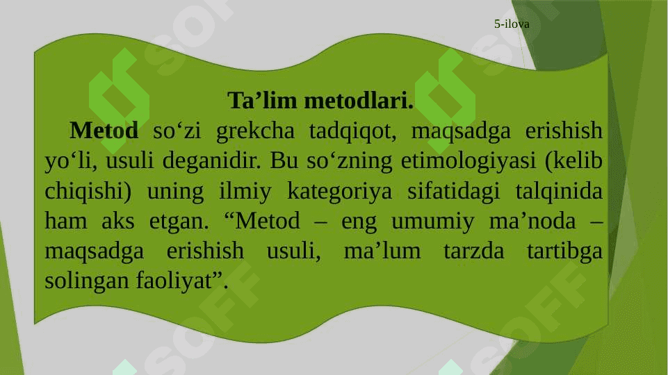 Ta’lim metodlari va vositalari 5