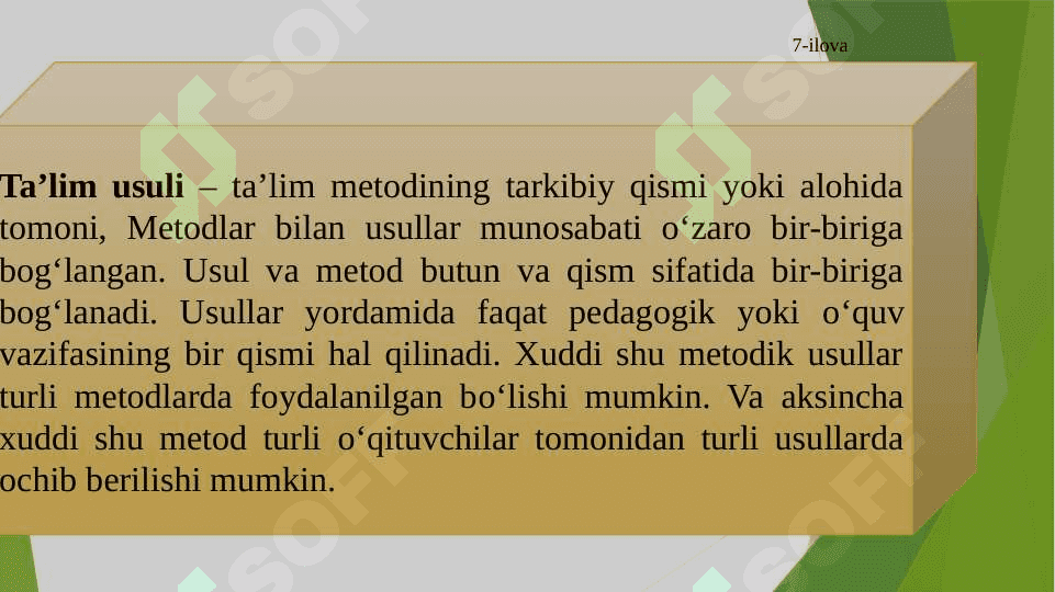 Ta’lim metodlari va vositalari 7