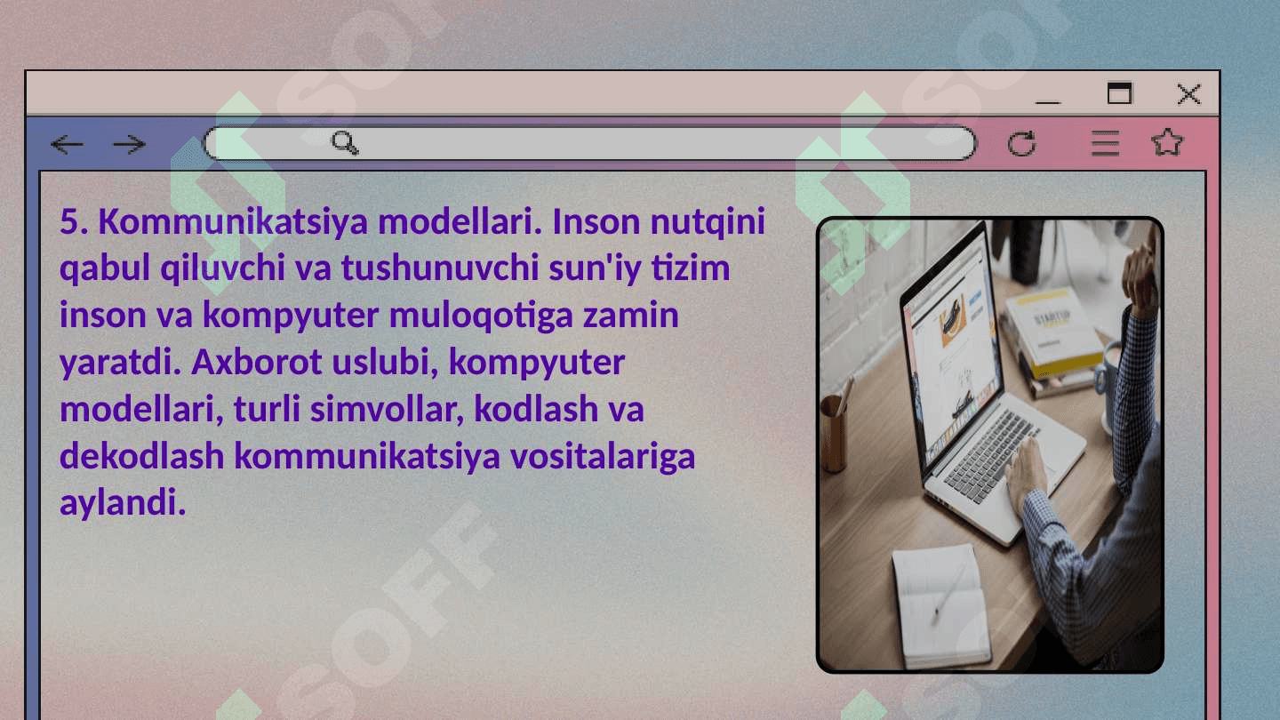 Kompyuter lingvinistikasining asosiy yo'nalishlari 8