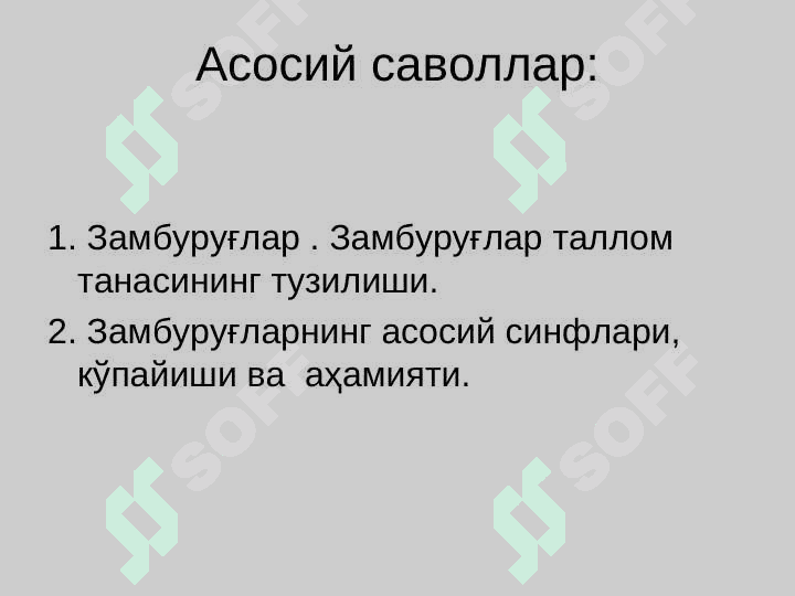 Замбуруғлар бўлими - MYCOTA  pptx 2