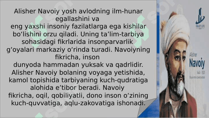 XIV asrning ikkinchi yarmi - XVI asrda Movarovunnaharda pedagogik fikrlar rivoji (TAQDIMOT) 3