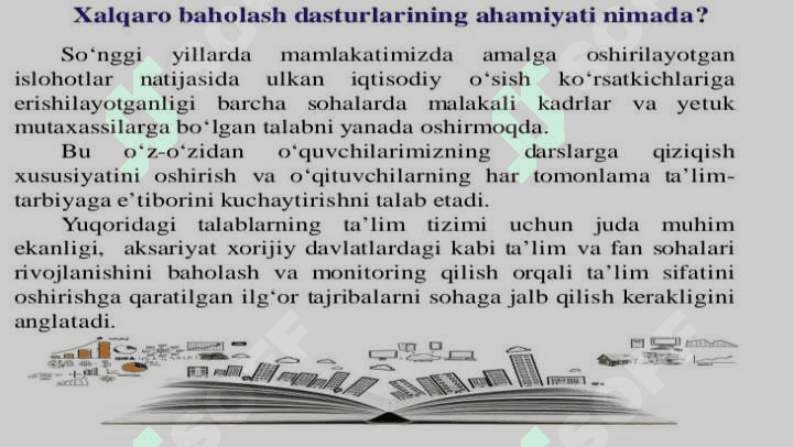 Xalqaro baholash dasturlari (TAQDIMOT) 2