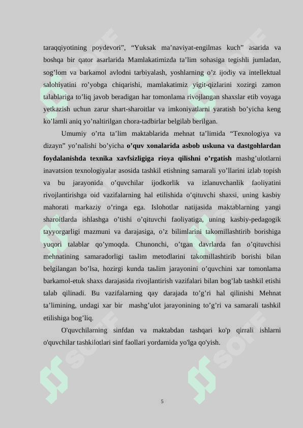 Umumiy o’rta talim maktablarida togarak ishlarini tashkil etish metodikasi 5