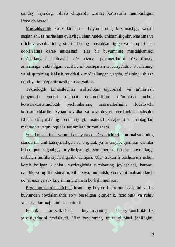 KORXONADA MAHSULOT SIFATI VA RAQOBATBARDOSHLIGINI OSHIRISH YO'LLARI 8
