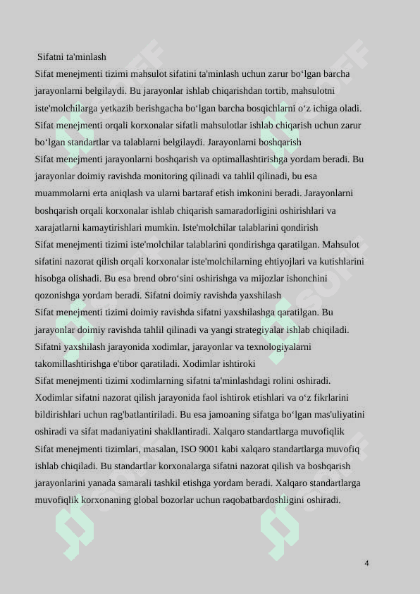 KORXONADA MAHSULOT SIFATINI  NAZORAT QILISH 4