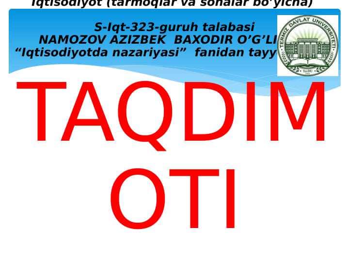 Davlatning iqtisodiy roli 1