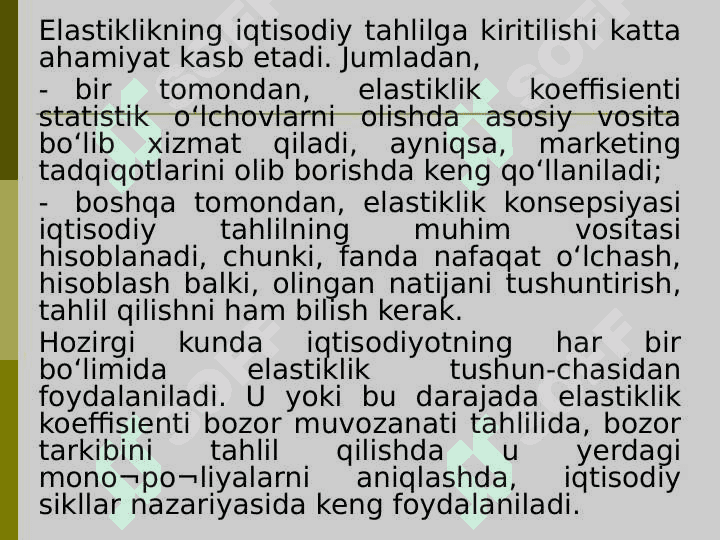 Iqtisodiyotda elastiklik 4