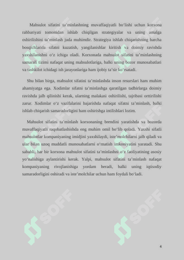 KORXONADA MAHSULOT SIFATINI TA’MINLASH 4