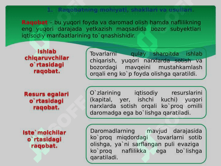 Monopolostik raqobat va oligopoliya 3