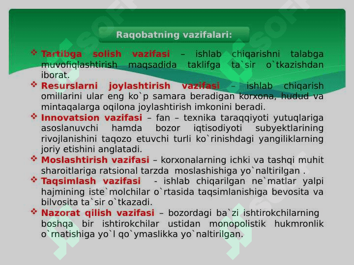 Monopolostik raqobat va oligopoliya 4