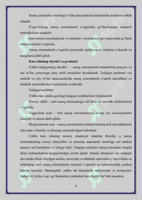 Turli sanoq sistemalarini tushuntirish metodikasi 4