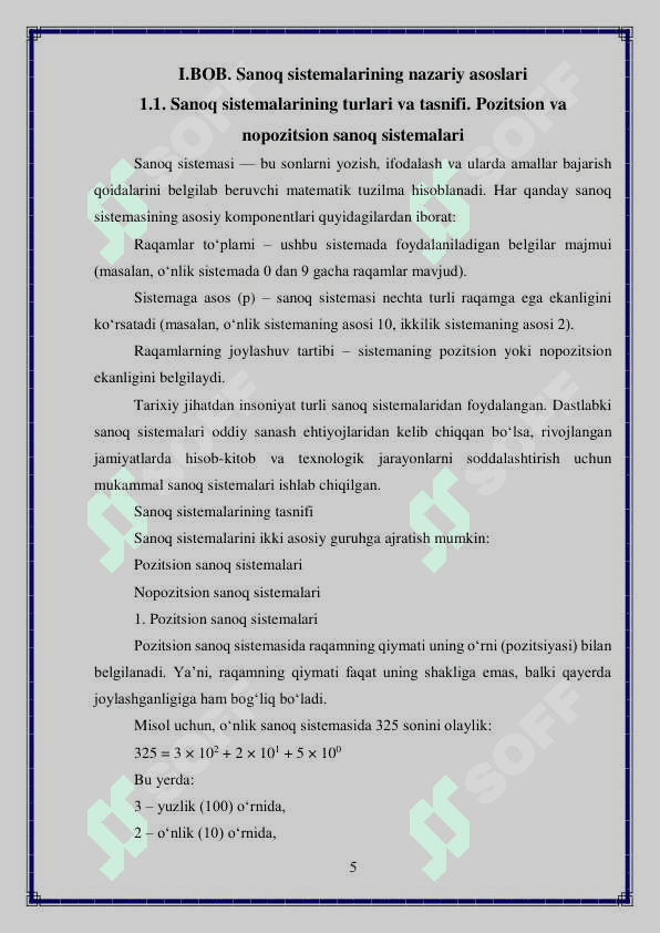 Turli sanoq sistemalarini tushuntirish metodikasi 5