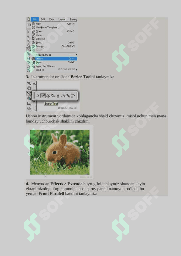 CorelDraw dasturi bilan tanishish. To‘g‘ri va egri chiziqlar chizish 2