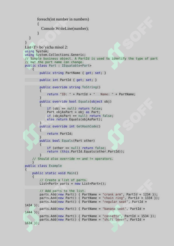 Kolleksiyalar. List, Stack, Queue 7