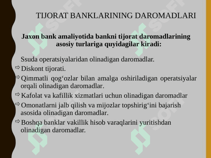 Bank daromad va xarajatlari 4