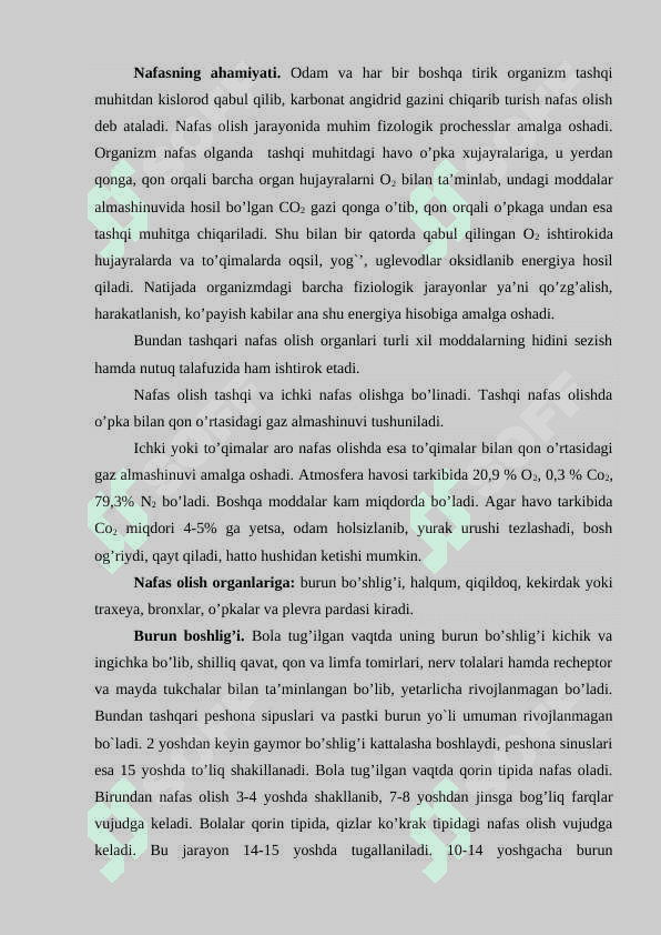 Nafas olish organlarining yoshga xos xususiyatlari 2