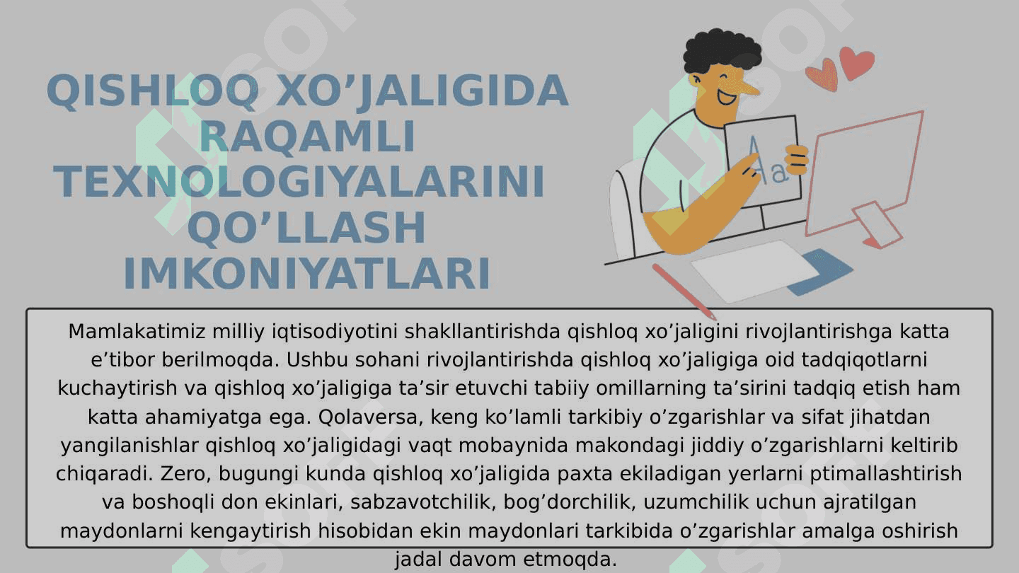 Qishloq xo'jaligida raqamli texnologiyalar. 3
