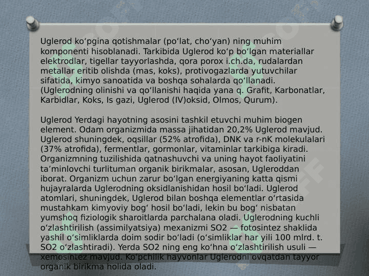 Uglerod birikmalari va xossalari 6