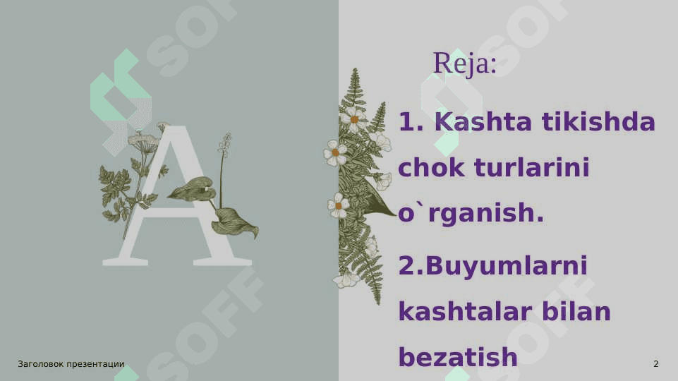 Kashta turlari 2