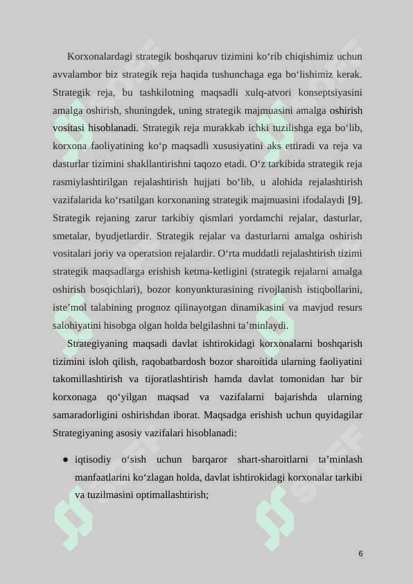 TASHKILOTNING STRATEGIK SALOHIYATI 6