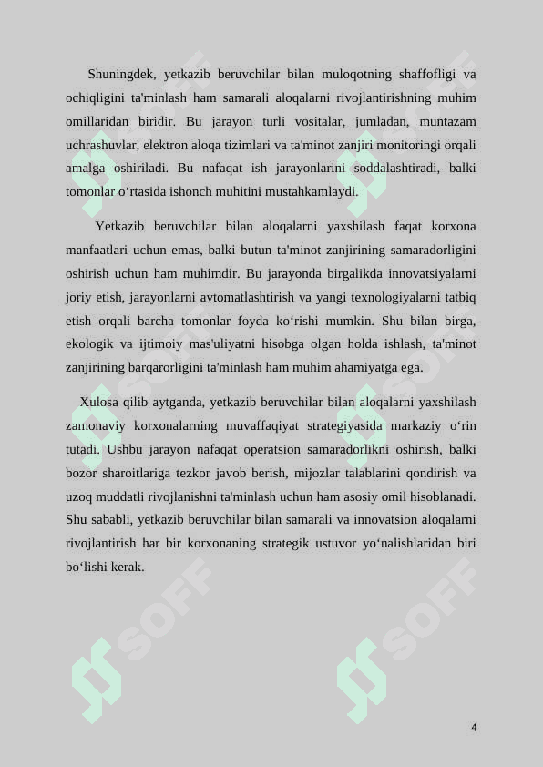 YETKAZIB BERUVCHILAR BILAN ALOQALARNI YAXSHILASH 4