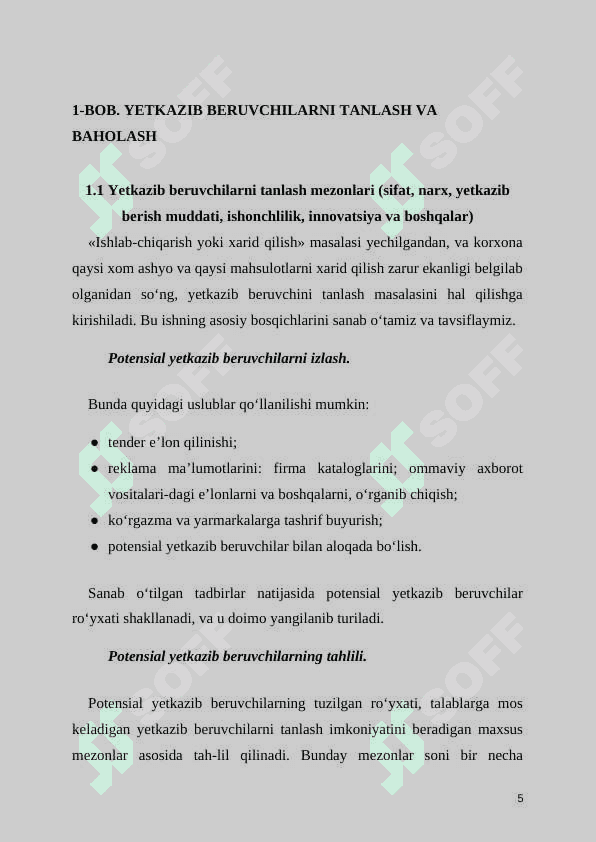 YETKAZIB BERUVCHILAR BILAN ALOQALARNI YAXSHILASH 5