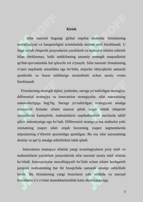 SIFAT NAZORATINING ROLI SOHADAGI FIRMALARNING UMUMIY STRATEGIK TIPLARI 3