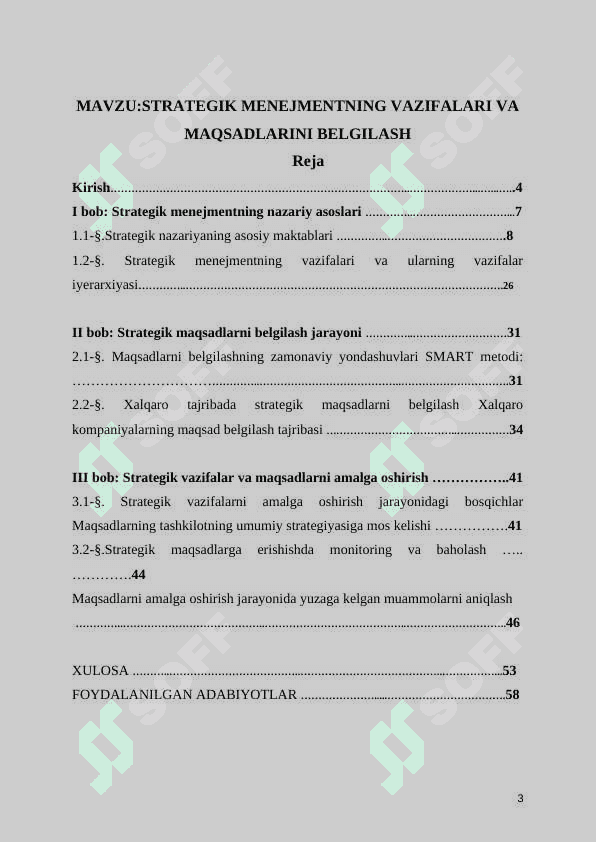 STRATEGIK MENEJMENTNING VAZIFALARI VA MAQSADLARINI BELGILASH 2