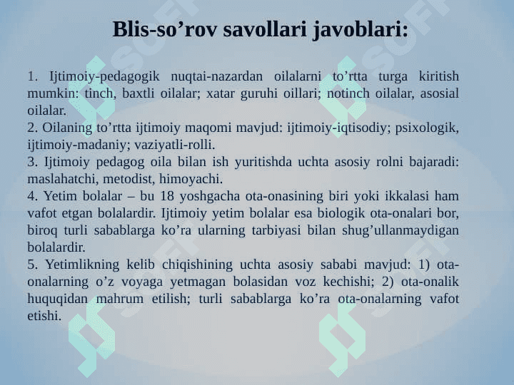 Oilalalarga pedagogik yordam ko’rsatish 4