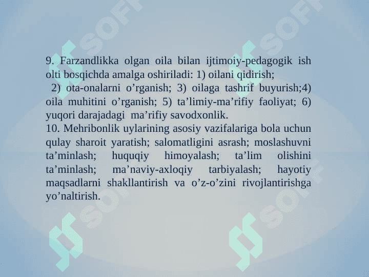 Oilalalarga pedagogik yordam ko’rsatish 6