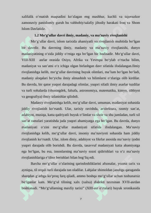 ARAB TARIXSHUNOSLIGIDA MO‘G‘ULLAR DAVRI 7