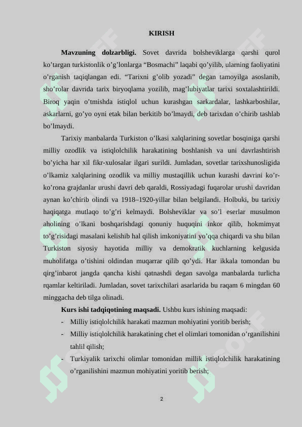 Turkiya olimlari tomonidan milliy istiqlolchilik harakati tarixining o’rganilishi 2
