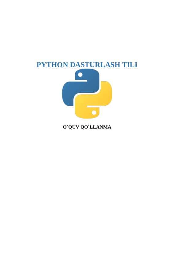 Python Dasturlash tili O'quv qo'llanma