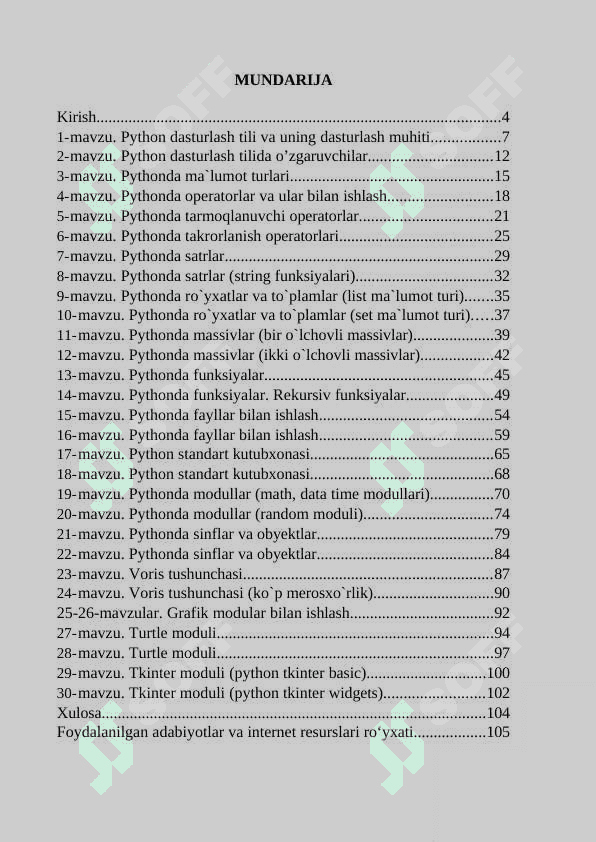 Python Dasturlash tili O'quv qo'llanma 3
